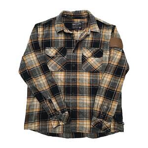 Howitzer Flannel Shirt Men's Medium We The People Patriot Leather Patch USA
